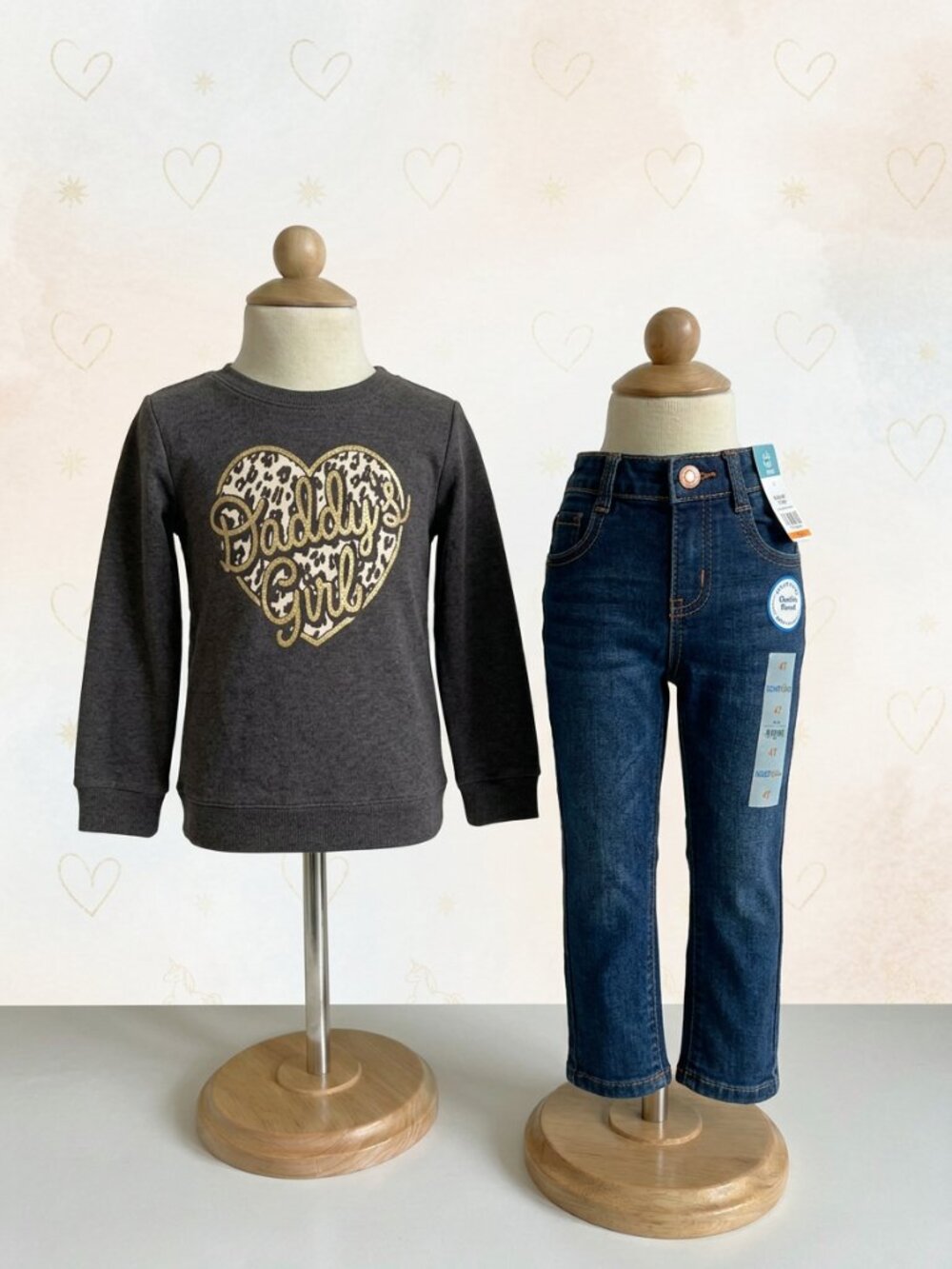 Girls 4T Bundle NWT Garanimals Jeans Daddy's Girl Top